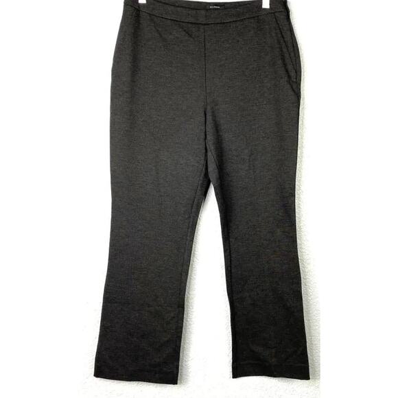 Halogen Stretch Flat Front Side Zip Crop Pants Sz Large in Charcoal Heather NWT - Picture 1 of 8